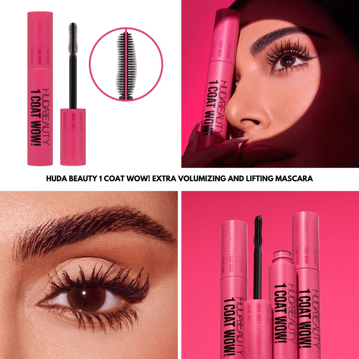 Huda Beauty 1 Coat WOW! Extra Volumizing and Lifting Mascara